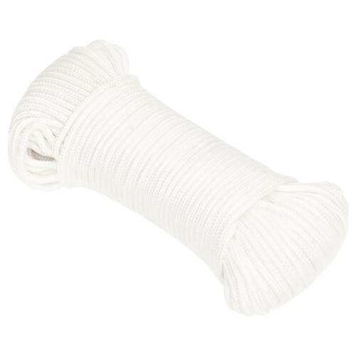 Berkfield Boat Rope Full White 5 mm 100 m Polypropylene 1