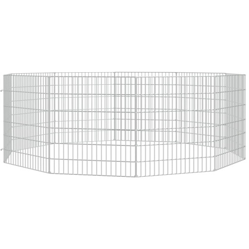 Berkfield Free Range Animal Enclosure 10-Panel 54x60 cm Galvanised Iron 2