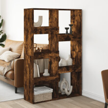 Berkfield Room Divider Smoked Oak100x33x155.5 cm Engineered Wood