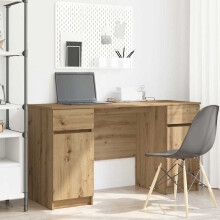Berkfield Desk with Drawer Artisan oak 140 x 49 x 76 cm Engineered wood