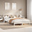 Berkfield Bed Frame without Mattress White 135x190 cm Double Solid Wood Pine 1