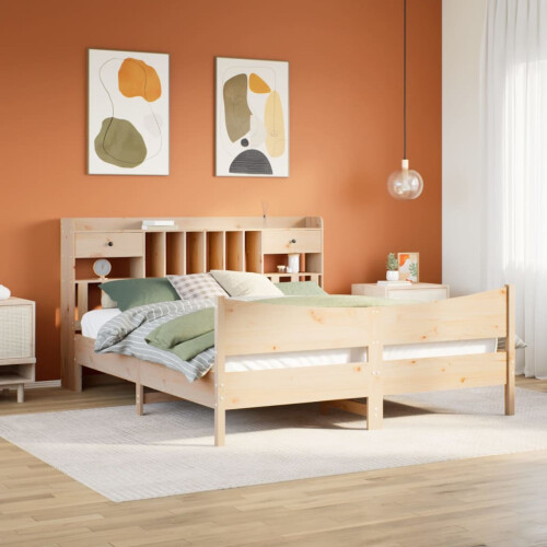 Berkfield Bed Frame without Mattress 180x200 cm Super King Solid Wood Pine