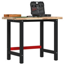Berkfield Workbench 100x60x83 cm Solid Wood Acacia Rectangular
