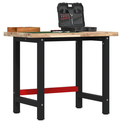 Berkfield Workbench 100x60x83 cm Solid Wood Acacia Rectangular