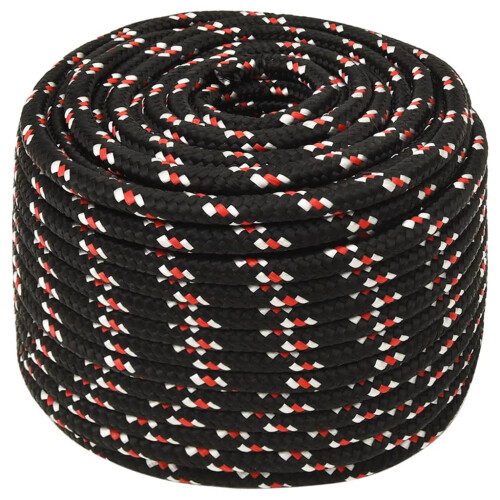 Berkfield Boat Rope Black 12 mm 100 m Polypropylene 1