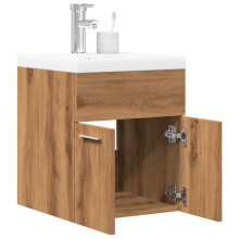 Berkfield 2 Piece Bathroom Furniture Set Artisan Oak Engineered Wood