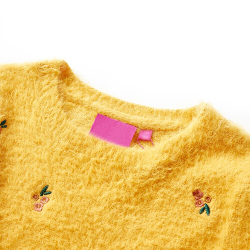 Kids' Sweater Knitted Ochre 128 2