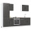 Berkfield 7 Piece Kitchen Cabinet Set Kalmar Black Engineered Wood 1