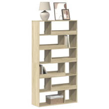 Berkfield Bookcase Sonoma Oak 100x33x187.5 cm Engineered Wood