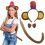 Monkey Ears And Tail Set For Immersive Role Playing-Dark Brown 3