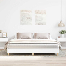 Berkfield Bed Frame No Mattress White 200x200 cm Engineered Wood
