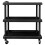 Berkfield 3-Tier Workshop Tool Trolley Black 75x37.5x92 cm PP 3