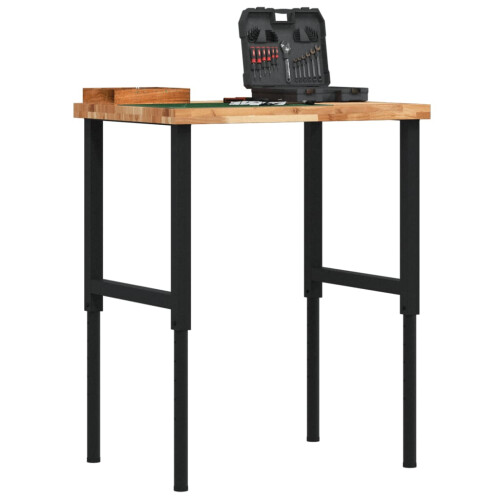 Berkfield Workbench 80x60x(73-99.5) cm Solid Wood Acacia Rectangular