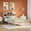 Berkfield Bookcase Bed without Mattress 135x190 cm Double Solid Wood Pine 1