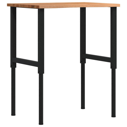 Berkfield Workbench Light Brown 80x60x(71.5-98) cm Solid Wood Oak