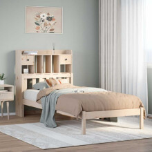 Berkfield Bookcase Bed without Mattress 75x190 cm Small Single Solid Wood Pine