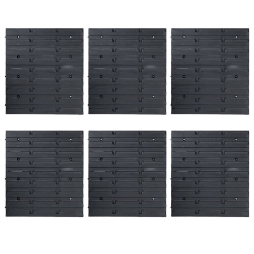 Berkfield 96 Piece Storage Bin Kit with Wall Panels Blue and Black 2