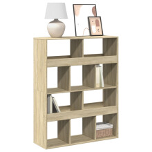 Berkfield Bookcase Sonoma Oak 100x33x125.5 cm Engineered Wood