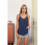 Casual Spaghetti Strap Cami Navy  L 3