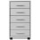 Berkfield Office Drawer Unit with Castors 5 Drawers White 3