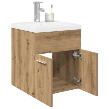 Berkfield Sink Cabinet with Built-in Basin and Faucet Artisan Oak