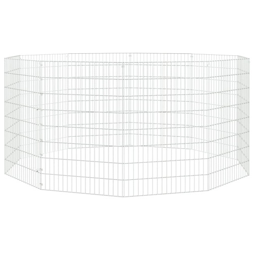 Berkfield Free Range Animal Enclosure 10-Panel 54x80 cm Galvanised Iron 1