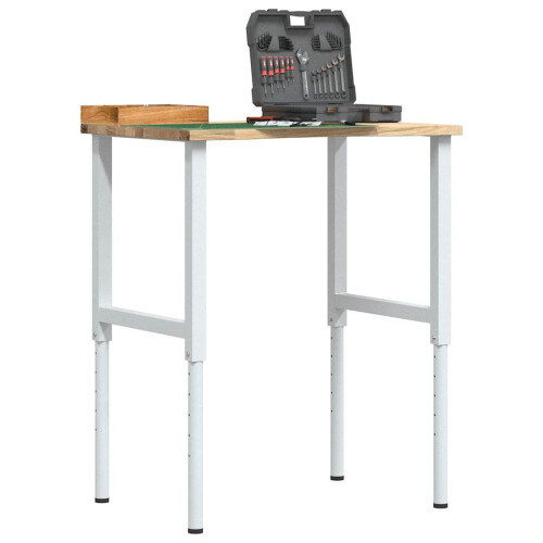 Berkfield Workbench 80x60x(71.5-98) cm Solid Wood Oak