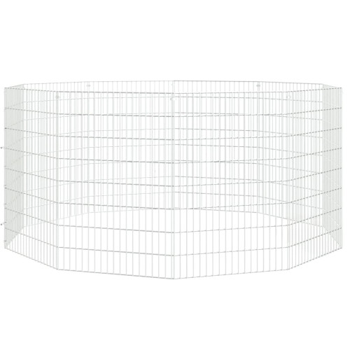 Berkfield Free Range Animal Enclosure 10-Panel 54x80 cm Galvanised Iron 2