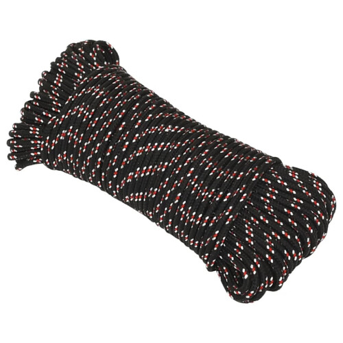 Berkfield Boat Rope Black 5 mm 25 m Polypropylene 1