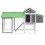 Berkfield Chicken Coop Grey 193x65x117 cm Solid Wood Pine 3