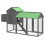 Berkfield Chicken Coop Grey 193x65x117 cm Solid Wood Pine 6
