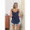 Casual Spaghetti Strap Cami Navy  XL 7