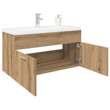 Berkfield Sink Cabinet with Built-in Basin Artisan Oak Engineered Wood