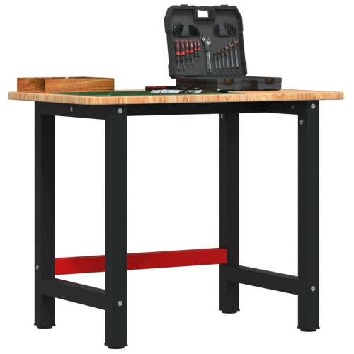 Berkfield Workbench Light Brown 100x60x81.5 cm Solid Wood Oak Rectangular