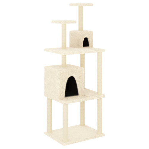 Berkfield Cat Tree with Sisal Scratching Posts Cream 167 cm 1