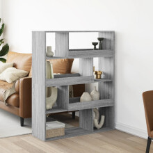 Berkfield Room Divider Grey Sonoma 100x33x125.5 cm Engineered Wood