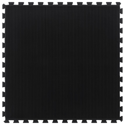 Berkfield Rubber Floor Tile Black 12 mm 100x100 cm 2