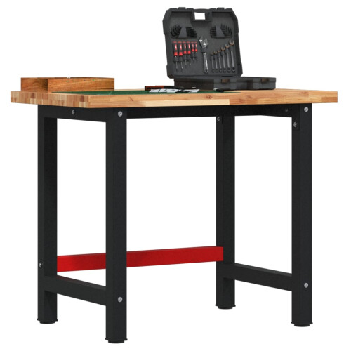 Berkfield Workbench 100x60x83 cm Solid Wood Acacia Rectangular