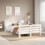Berkfield Bed Frame without Mattress White 150x200 cm King Size Solid Wood Pine 1