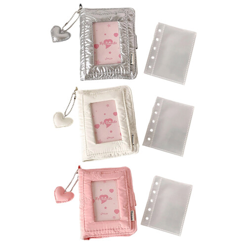 Mini-Fotoalbum, anpassbare Seite, 7,6 cm,-Silber 1