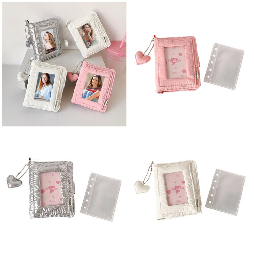 Mini-Fotoalbum, anpassbare Seite, 7,6 cm,-Silber 2