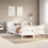 Berkfield Bed Frame without Mattress White 150x200 cm King Size Solid Wood Pine 1