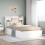 Berkfield Bed Frame without Mattress White 135x190 cm Double Solid Wood Pine 1
