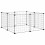 Berkfield 8-Panel Pet Cage Black 35x35 cm Steel 2