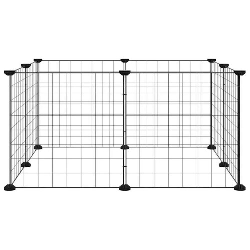 Berkfield 8-Panel Pet Cage Black 35x35 cm Steel 2