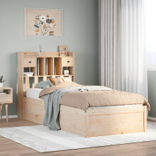 Berkfield Bed Frame without Mattress 75x190 cm Small Single Solid Wood Pine