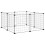 Berkfield 8-Panel Pet Cage Black 35x35 cm Steel 5