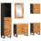 Berkfield Bathroom Sets with Drawer 5 pcs Natural Solid Mango Wood 1