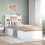 Berkfield Bed Frame without Mattress White 75x190 cm Small Single Solid Wood Pine 1