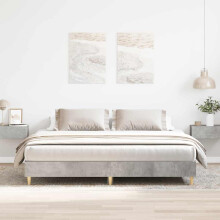 Berkfield Bed Frame without Mattress Concrete Grey 180x200cm Engineered Wood